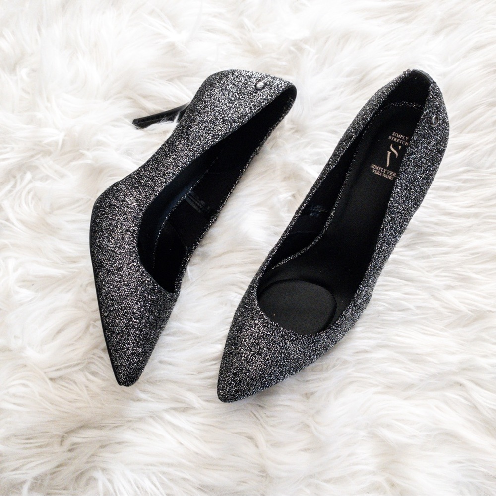 Simply Vera Vera Wang Stevie Lurex Glitter heels